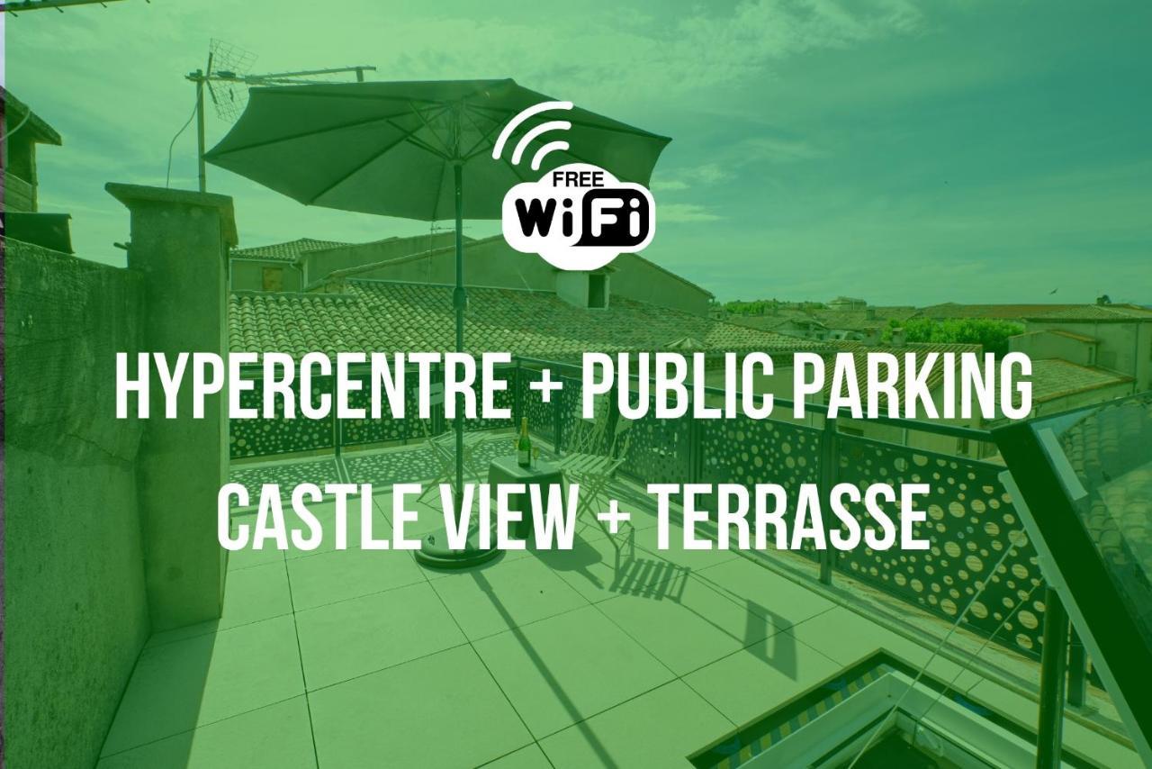 Mon Toit Carcassonnais •Hypercentre •Terrasse •Vue Apartamento Carcassonne Exterior foto